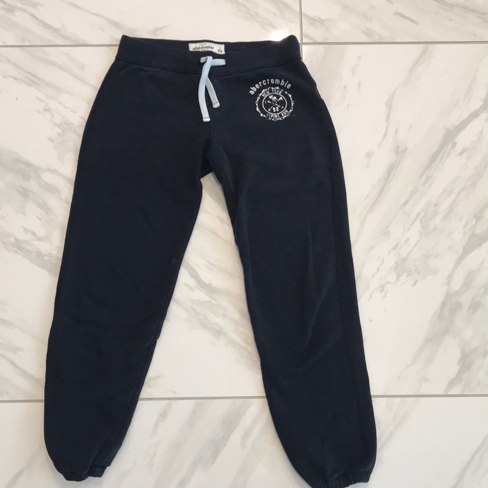 Girls Abercrombie kids navy blue sweatpants
